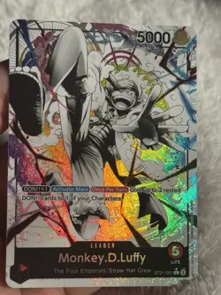 Monkey D. Luffy Leader Foil Card ST21-001 One Piece CCG Gear 5 5000 Power - Image 1