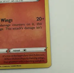 Moltres Sword and Shield Black Star Brilliant Stars Promo Trading Card SWSH185 - Image 5