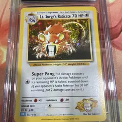 Lt. Surge's Raticate 016/034 70 HP CGC Pristine 10 Holo Trading Card Classic - Image 2