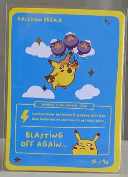 Balloon Peeka Pokedoodles 35/90 Shiny Holo Trading Card NM/M *See Photos Rare - Image 1