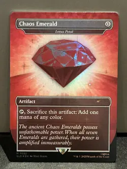 MTG Red Chaos Emerald (Lotus Petal) Foil Sonic Secret Lair - Image 1