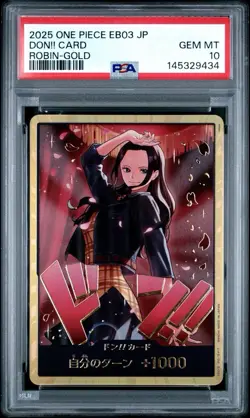 Nico Robin Gold Don Card (JP) - One Piece: Heroine Edition - EB03 - PSA 10 - Image 1