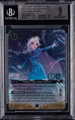 2025 DISNEY LORCANA PROMOS FOIL P - CHALLENGE SEASON 2 ELSA - ICE MAKER BGS 9 - Image 1