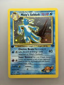 NM Misty's Golduck - 12/132 - Pokemon Gym Challenge 1st Edition Holo Rare Card - Image 1