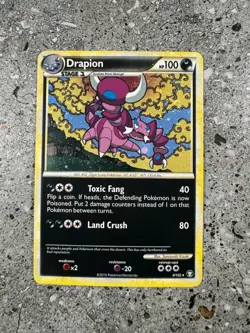 Pokemon TCG Cards Drapion 4/102 HGSS Triumphant Holo Rare NM-M - Image 1