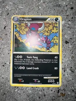 Pokemon TCG Cards Drapion 4/102 HGSS Triumphant Holo Rare NM-M - Image 3