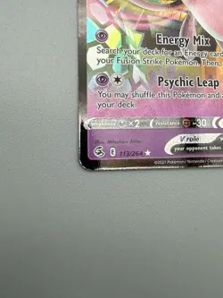 Pokemon TCG Mew V 113/264 Sword & Shield Fusion Strike Ultra Rare Holo Card - Image 5