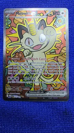 🔥✨ FRESH PULL MEOWTH ex FULL ART 121/088 SV PROMO Pokemon Card MINT ✨🔥 - Image 1