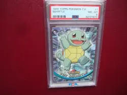 1999 Topps Pokemon T.v. Squirtle card # 7 Animation series 1 Psa 8 Nm/Mint - Image 1