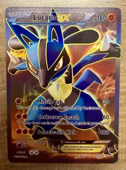 Lucario EX 107/111 XY Furious Fists Holo Pokemon Fan Art Card - Image 1