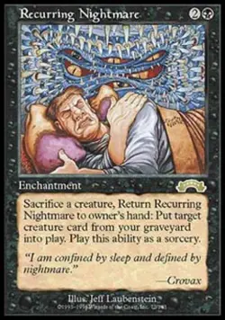 Recurring Nightmare - Light Play MTG Exodus - Image 1
