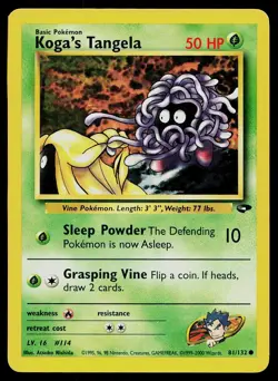 Pokemon Card Gym Challenge Koga's Tangela 81/132 Common - Image 1