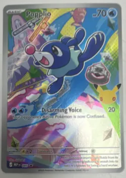 Pokemon TCG Popplio 045 Mega Evolution Promo Full Art Holo Card Age 6+ - Image 1