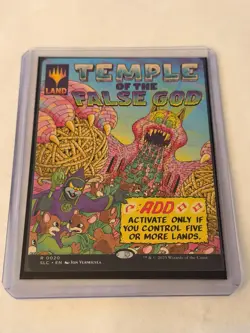 MTG Temple of the False God Borderless Secret Lair Encyclopedia of Magic NM - Image 1