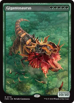 Gigantosaurus - Foil Textless Full-Art | #718 | Foundations | NM | MTG - Image 1