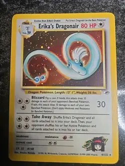 Pokemon Gym Heroes Erika's Dragonair 4/132 Holo Unlimited - Image 1