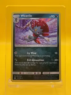 Weavile 74/156 Ultra Prism Holo Rare Pokemon Card 2018 Near Mint - Mint - Image 1