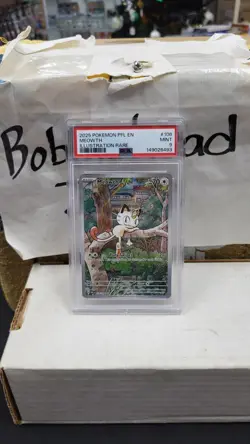 2025 MEOWTH ILLUSTRATION RARE IR FULL ART PHANTASMAL FLAMES POKEMON PSA 9 #106 - Image 1