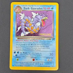 Pokemon TCG Dark Gyarados 8/82 Prerelease WotC Promo Holo Rare 70 HP ENG - Image 1