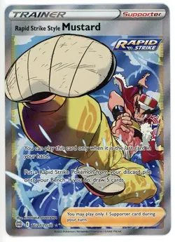 Pokemon Brilliant Stars Rapid Strike Style Mustard TC27 Full Art Ultra Rare - Image 1
