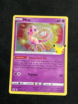 Mew 011/025 Holo Rare Pokemon 2021 Celebrations NM - Image 1
