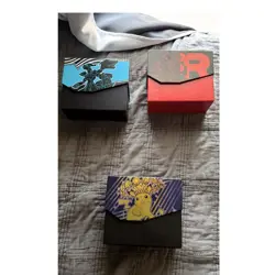 Pokemon Pokemon TCG Team Rocket Pikachu Plastic Deck Boxes Lot of 3 Multicolor - Image 1