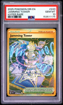 Jamming Tower 243/182 Pokemon Destined Rivals Gold Hyper Rare PSA 10 GEM MINT - Image 1