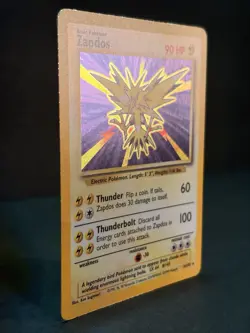 Zapdos 16/102 Unlimited Holo Rare - Pokemon Base Set LP/MP - Image 2