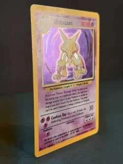 Alakazam 1/102 Unlimited Holo Rare - Pokemon Base Set LP/MP - Image 2