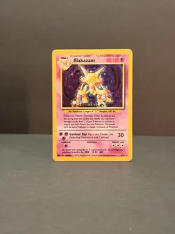 Alakazam 1/102 Unlimited Holo Rare - Pokemon Base Set LP/MP - Image 4