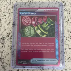 Pokemon Unfair Stamp Trainer Ace SPEC Rare Sv06 Twilight Masquerade 165/167 - Image 1