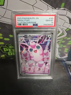 2025 POKEMON PFL EN-PHANTASMAL FLAMES ILLUSTRATION RARE #105 WIGGLYTUFF PSA 10 - Image 1
