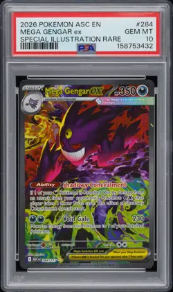 2026 POKEMON ASC EN-ASCENDED HEROES #284 MEGA GENGAR EX PSA 10 - Image 1