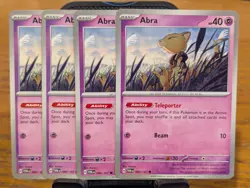 Pokemon TCG Twilight Masquerade Abra 080/167 x4 Playset - Image 1