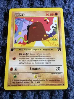 WOTC Pokemon TCG Team Rocket Diglett 52/82 English Unlimited Regular Lot x2 - Image 2