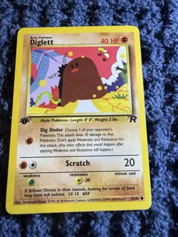 WOTC Pokemon TCG Team Rocket Diglett 52/82 English Unlimited Regular Lot x2 - Image 3