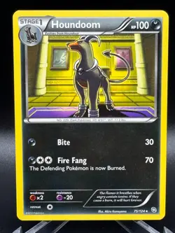 Houndoom 75/124 R Dragons Exalted LP Pokemon - Image 1