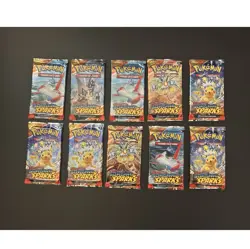 10 Pokemon Scarlet & Violet Surging Sparks Sealed Booster Packs Factory Sealed - Image 1
