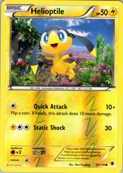 HELIOPTILE 29 LP 119 Common Phantom Forces Pokemon Reverse Holo HELIOPTILE - Image 1