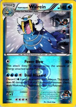 TEAM AQUA'S WALREIN 5 LP 34 Holo Double Crisis Pokemon Reverse Holo - Image 1