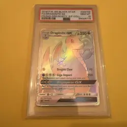 2018 Pokemon SM BLACK STAR PROMO #SM156 FULL ART/Dragonite GX PSA 10 - Image 2