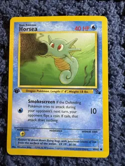 WOTC Pokemon TCG Base Set 1st Edition Horsea 49/62 English Regular 1999 x7 - Image 2