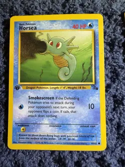 WOTC Pokemon TCG Base Set 1st Edition Horsea 49/62 English Regular 1999 x7 - Image 3