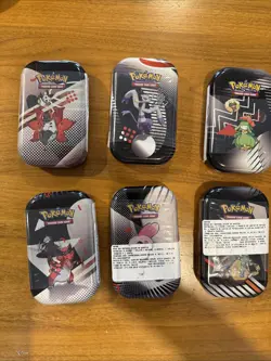 Unova Mini Tin Factory Sealed Pokemon TCG Black Bolt White Flare - LOT OF 6 - Image 1