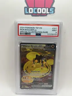 2024 Pokemon Iron Boulder ex 207/162 Temporal Forces Special Illustration PSA 9 - Image 1