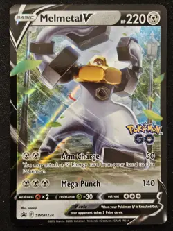 Melmetal V SWSH224 Black Star Promos GO Stamped Ext. Art Holo Pokemon 2022 NM - Image 1