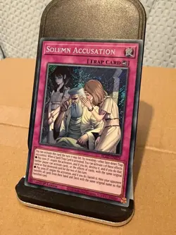 Yu-Gi-Oh Solemn Accusation Secret Rare 1st Edition BLZD-EN079 NM - Image 1