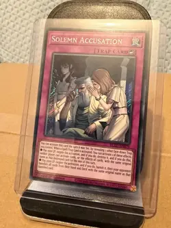 Yu-Gi-Oh Solemn Accusation Secret Rare 1st Edition BLZD-EN079 NM - Image 2