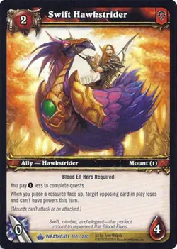 Moderate Play WoW TCG Swift Hawkstrider Wrathgate World of Warcraft - Image 1
