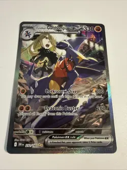 Pokemon Destined Rivals Card 232/182 Cynthia's Garchomp SIR Special Illustration - Image 1